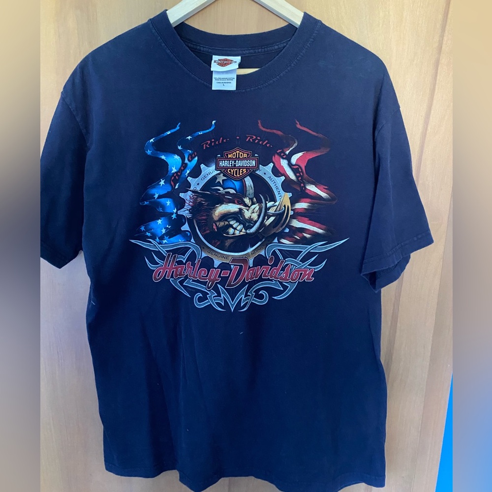Harley-Davidson Blue Short Sleeve Tee Dynamic Design